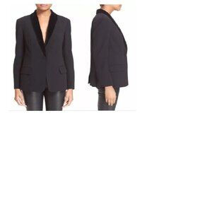 A.L.C. Black Tuxedo Style Velvet Lapel Blaze